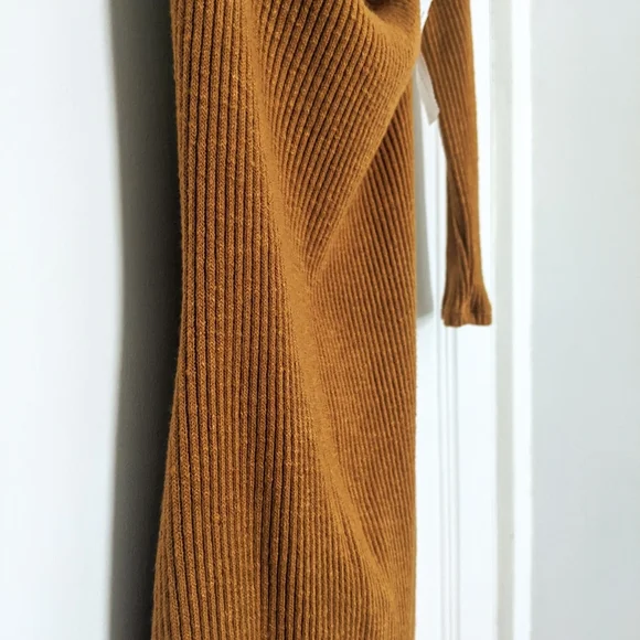 Mustard Off the Shoulder Lace Tie Up Open Back Bodycon Dress MystiqueBoutiqueNYC - Picture 6 of 8